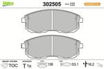 VALEO set placute frana, frana disc VALEO 302505 (302505)