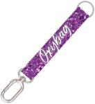 KARTON P+P Rövid kulcstartó karabinerrel Purple Glitter (6-72426)