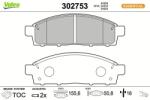 VALEO set placute frana, frana disc VALEO 302753 (302753)