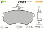 VALEO set placute frana, frana disc VALEO FIRST 301003 (301003)