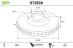 VALEO Disc frana VALEO COATED 672690 (672690)