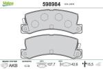 VALEO set placute frana, frana disc VALEO 598984 (598984)