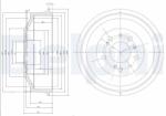 DELPHI Tambur frana DELPHI BF153 (BF153) - automobilus