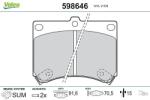 VALEO set placute frana, frana disc VALEO 598646 (598646)