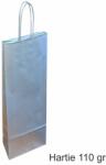 Paper Craft Pungi hartie ARGINTII - 1 sticla vin, 14x39x8 cm, set 30 buc