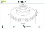 VALEO Disc frana VALEO 673577 (673577)