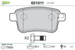 VALEO set placute frana, frana disc VALEO 601011 (601011)