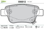 VALEO set placute frana, frana disc VALEO 598812 (598812)