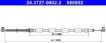 ATE Cablu, frana de parcare ATE 24.3727-0802.2 (24.3727-0802.2)