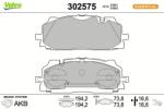 VALEO set placute frana, frana disc VALEO 302575 (302575)