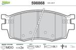 VALEO set placute frana, frana disc VALEO 598868 (598868)