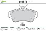 VALEO set placute frana, frana disc VALEO 598543 (598543)