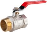 Evotools Robinet sferic cu maner drept Sfera-Maneta 1036, diametru 1 1/4 inch, conexiune FI-FE, cu corp din alama cromata si sfera lustruita si cromata. Filetele exterioare randalinate ajuta la etansarea cu ca