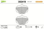 VALEO set placute frana, frana disc VALEO 302419 (302419)