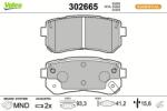 VALEO set placute frana, frana disc VALEO ESSENTIAL 302665 (302665)