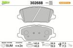 VALEO set placute frana, frana disc VALEO 302688 (302688)