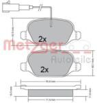 Metzger Autoteile set placute frana, frana disc METZGER AUTOTEILE 1170555 (1170555)