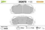 VALEO set placute frana, frana disc VALEO 302670 (302670)