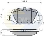 COMLINE set placute frana, frana disc COMLINE CBP01559 (CBP01559)