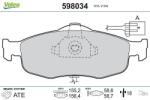 VALEO set placute frana, frana disc VALEO 598034 (598034)