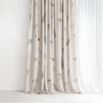 Goldea draperie decorativă luca - ciuperci cu ferigă 140x150 cm