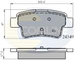 COMLINE set placute frana, frana disc COMLINE CBP01528 (CBP01528)