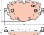 TRW set placute frana, frana disc TRW GDB8399 (GDB8399)