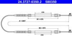 ATE Cablu, frana de parcare ATE 24.3727-0350.2 (24.3727-0350.2)