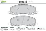 VALEO set placute frana, frana disc VALEO 601048 (601048)