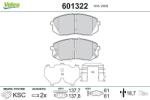 VALEO set placute frana, frana disc VALEO 601322 (601322)