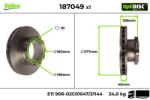 VALEO Disc frana VALEO 187049 (187049) - automobilus