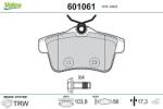 VALEO set placute frana, frana disc VALEO 601061 (601061)