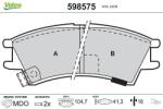 VALEO set placute frana, frana disc VALEO 598575 (598575)