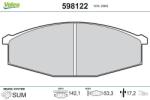 VALEO set placute frana, frana disc VALEO 598122 (598122)
