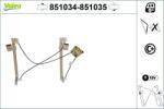 VALEO Mecanism actionare geam VALEO 851035 (851035)