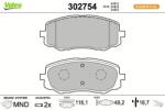 VALEO set placute frana, frana disc VALEO 302754 (302754)
