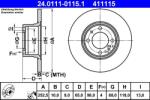 ATE Disc frana ATE 24.0111-0115.1 (24.0111-0115.1)