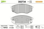 VALEO set placute frana, frana disc VALEO 302734 (302734)