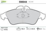 VALEO set placute frana, frana disc VALEO 598044 (598044)