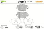 VALEO set placute frana, frana disc VALEO 302554 (302554)
