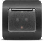 Elbi Priza Schuko cu capac 16A negru mat Jazz (EL0072907)