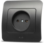Elbi Priza fara contact de protectie 16A negru mat Jazz (EL0072912)