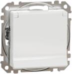 Schneider Electric Priza schuko cu capac 16A alba Sedna Design (EL0075527)