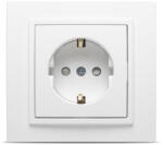 Elbi Priza Schuko cu protectie copii 16A alb mat Zena (EL0072968)