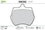 VALEO set placute frana, frana disc VALEO 598392 (598392)