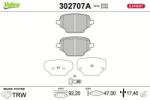 VALEO set placute frana, frana disc VALEO 302707A (302707A)