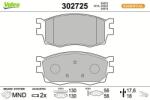VALEO set placute frana, frana disc VALEO 302725 (302725)
