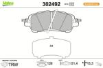 VALEO set placute frana, frana disc VALEO ESSENTIAL 302492 (302492)