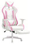 Polihome Raptor Stellar Scaun Gaming din Piele Sintetică cu Suport de Picioare Roz (163122029)