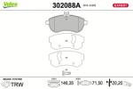 VALEO set placute frana, frana disc VALEO 302088A (302088A)